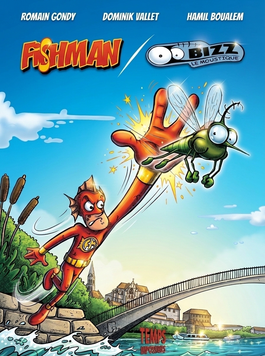 Fishman et Bizz – Planche cover version IA