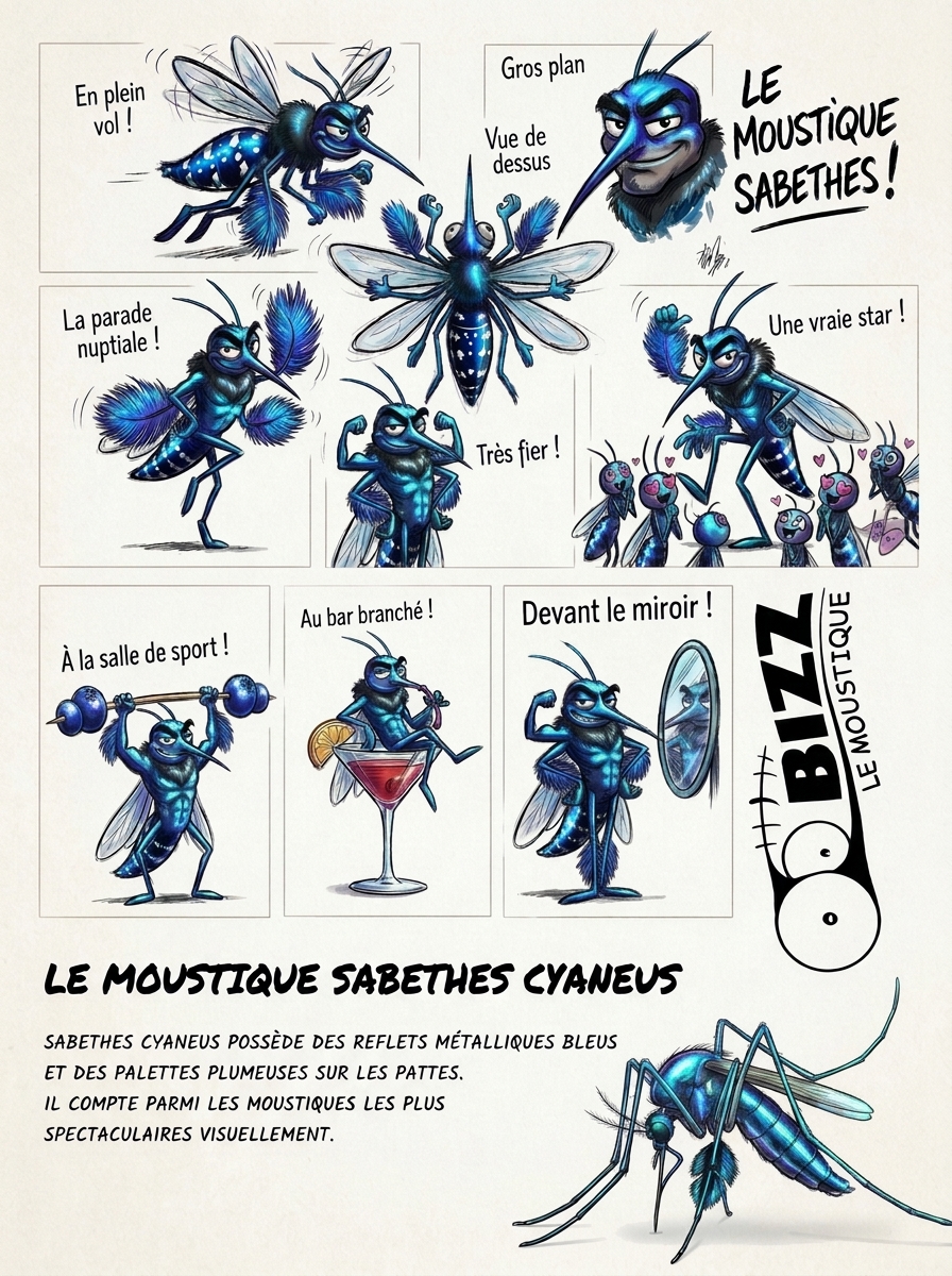 Le plus beau moustique du monde – Sabethes Cyaneus