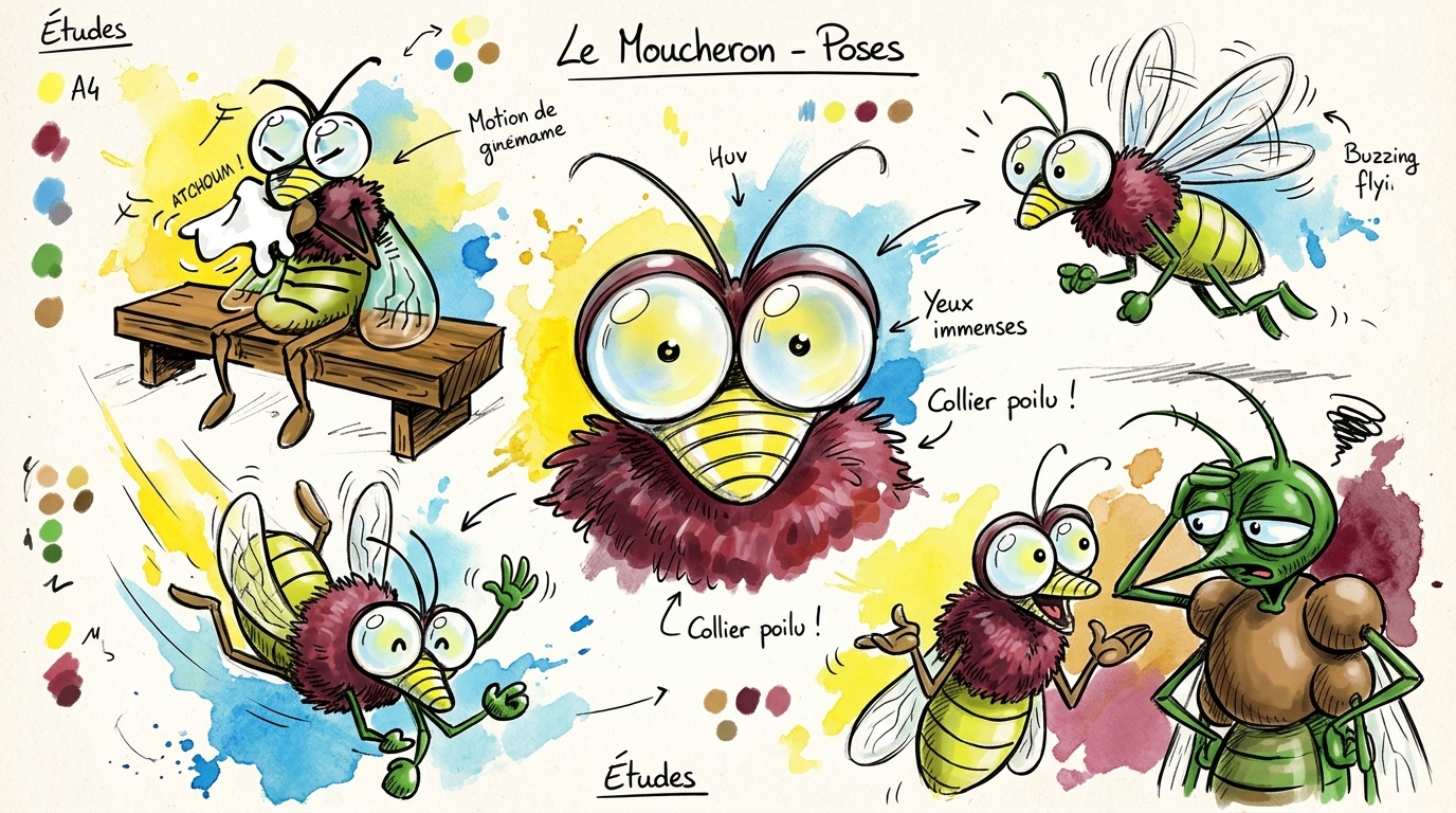 Le moucheron – planches IA
